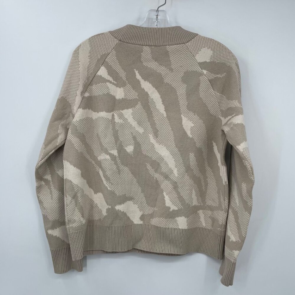 Athleta Jacquard Crew Textured Sweater Womens XS Frosted Floral Cream Athleisure - Picture 2 of 9